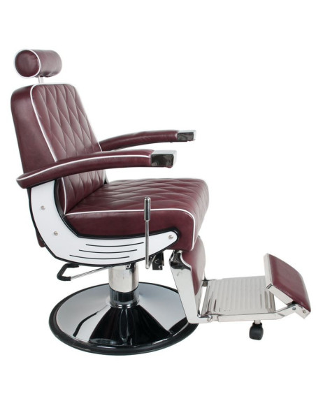 Imperial Bordeaux kappersstoel – Retro charme & professionele ergonomie