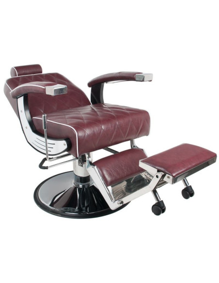 Fotel fryzjerski Imperial Bordeaux – urok retro i profesjonalna ergonomia