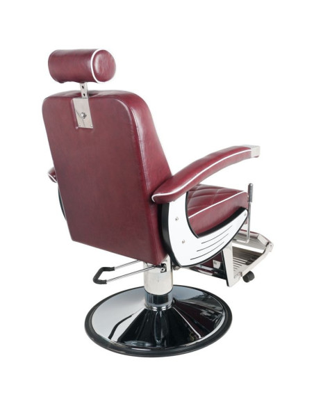 Imperial Bordeaux Barber chair – Retro Charm & Professional Ergonomics 