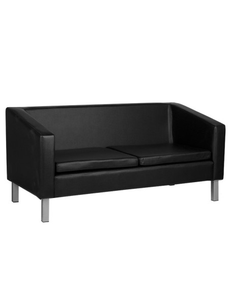 Black flight waiting room sofa