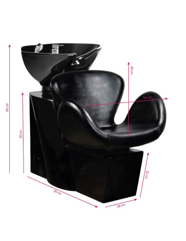 Amsterdam black Shampoo unit