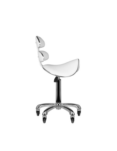 TABORET KOSMETYCZNY ROLL SPEED AM-880 BIAŁY