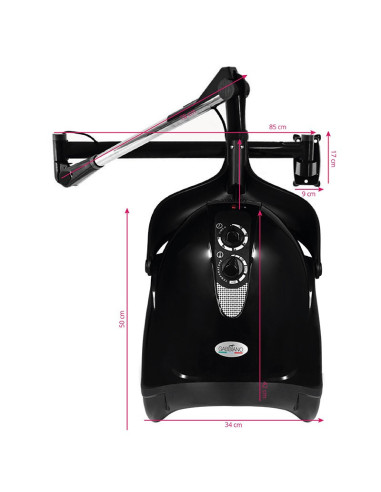 Casque seche cheveux sur bras dx-w NOIR 