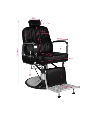 Fauteuil barbier Patrizo – Trône viril & confort ultime 