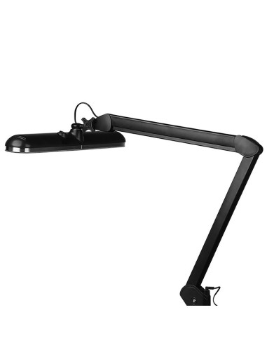 ELEGANTE 801-S LED WERKPLAATSLAMP MET STANDAARD BANKSCHROEF, ZWART
