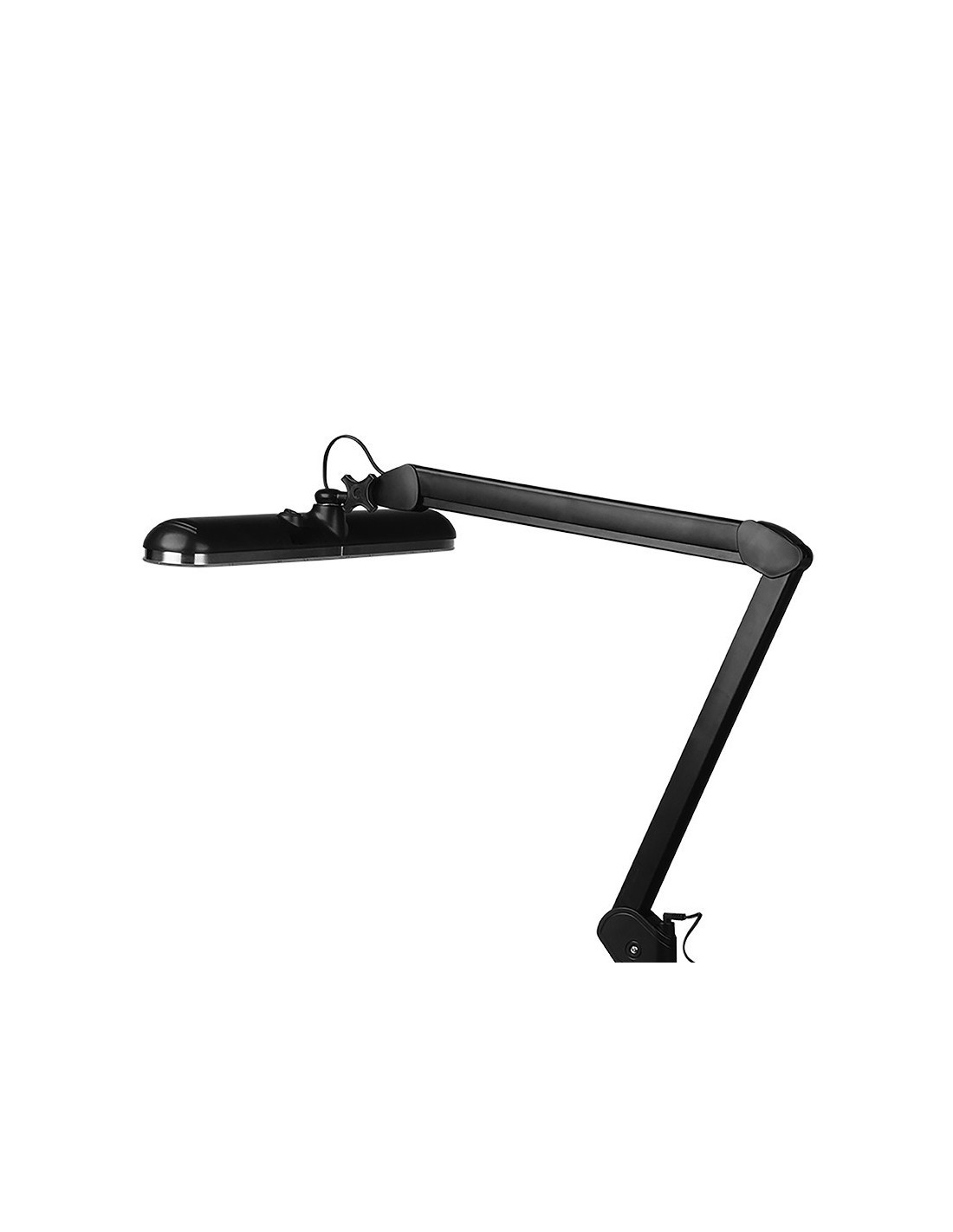 LAMPE D'ATELIER À LED ELEGANTE 801-S AVEC ÉTAU STANDARD, NOIR