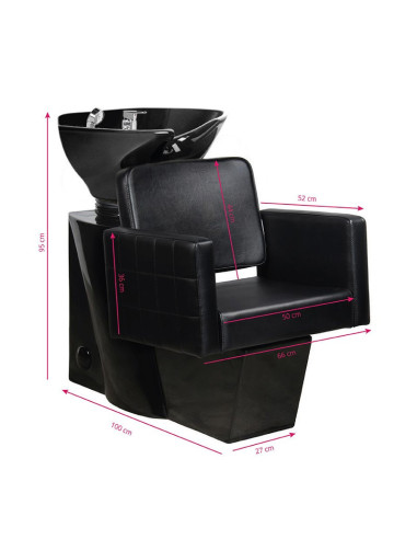 Schwarzes Ankara-Shampoobecken