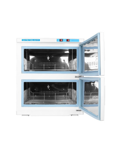 Handdoekwarmer met uv-c sterilisator 32 l dubbel wit 