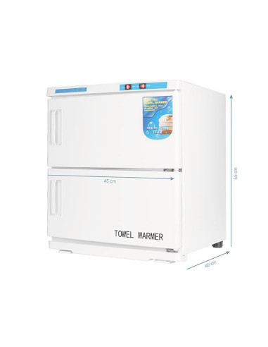 Handdoekwarmer met uv-c sterilisator 32 l dubbel wit 