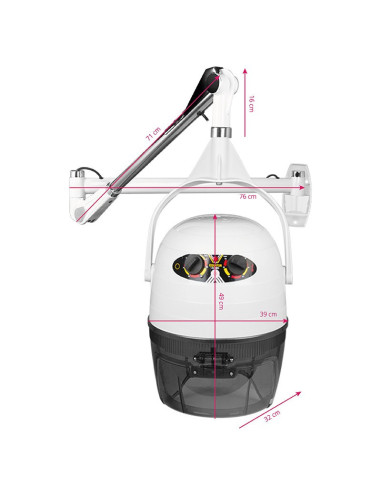 Gabbiano suszarka wisząca 1600a jedna prędkość biała 