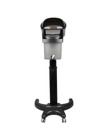 Haarstyling zilveren stoomhelm met actieve ozon