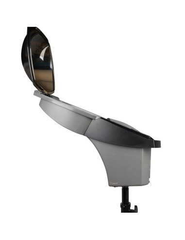 Haarstyling zilveren stoomhelm met actieve ozon 