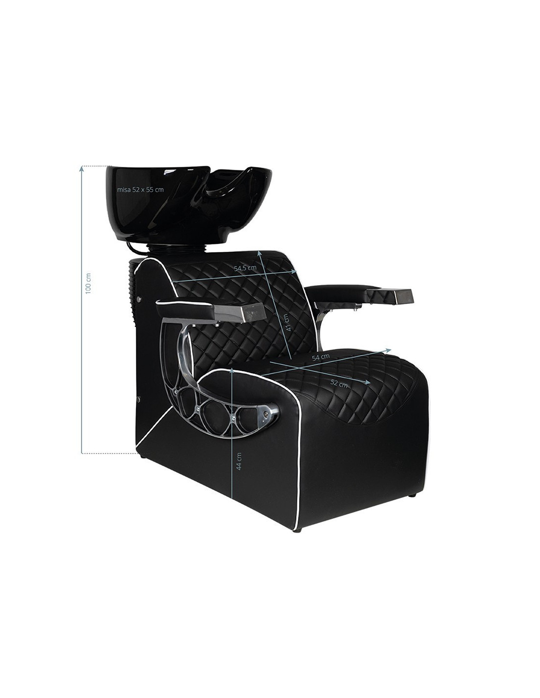 BAC A SHAMPOING SIMONE NOIR 