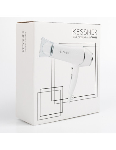Secador de cabelo profissional Kessner 2100W branco