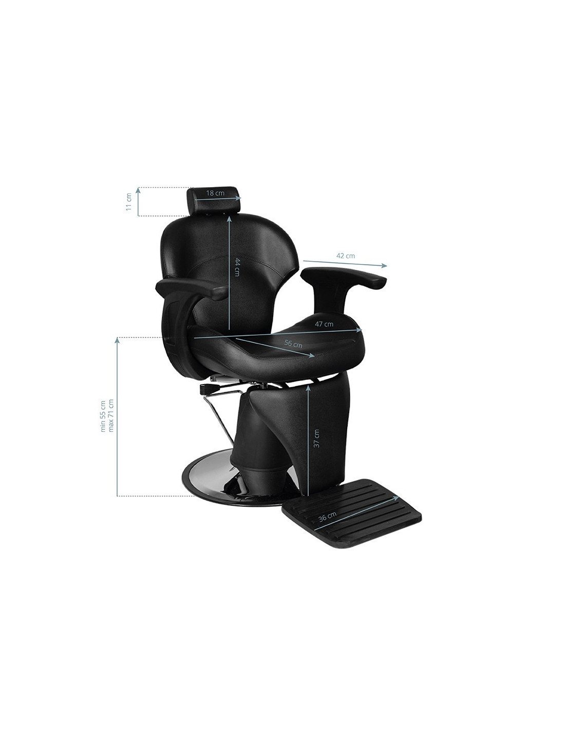 Igor black Barber chair 