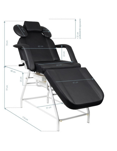 Ivette black eyelash care chair