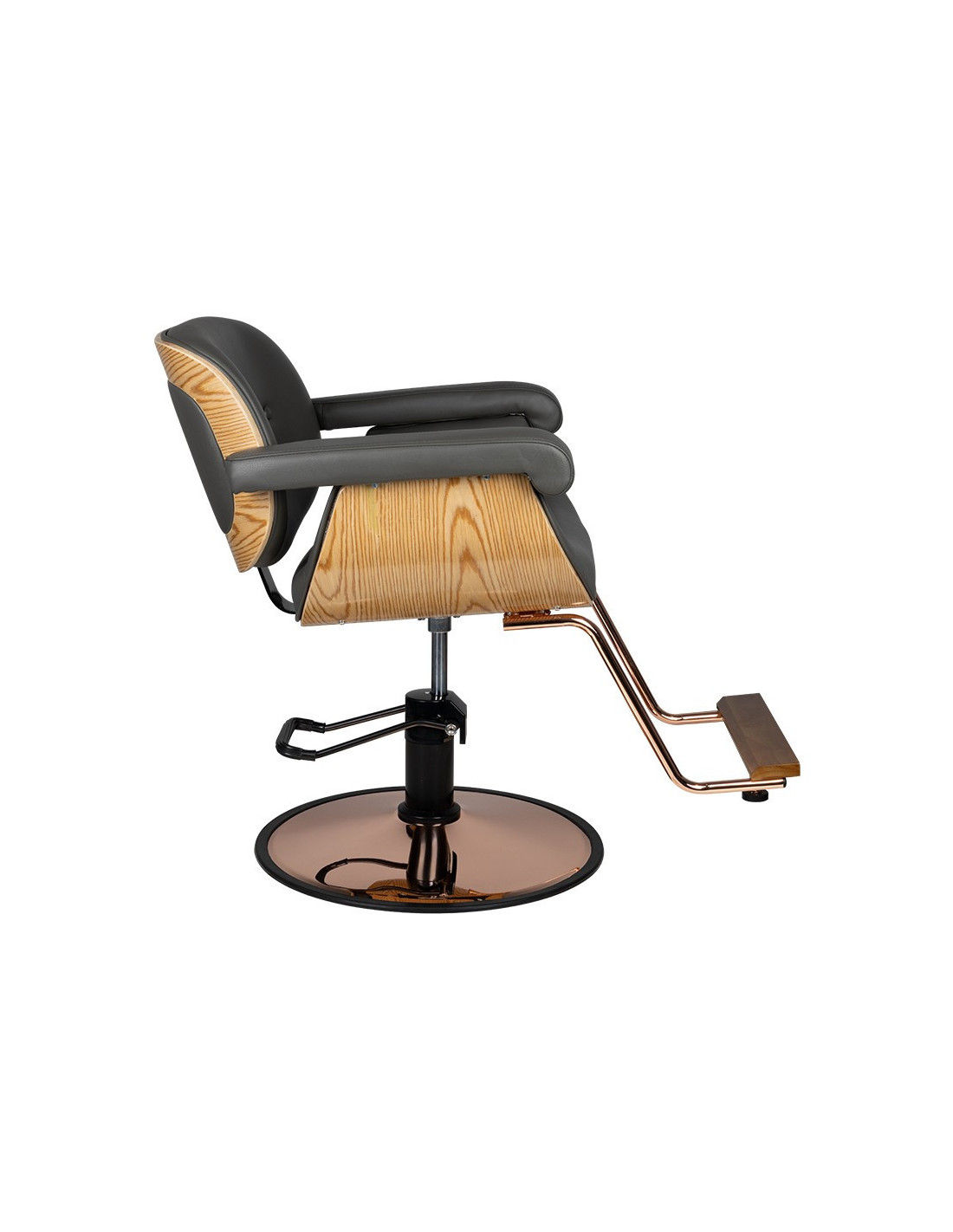 Tuluza Friseurstuhl aus schwarzem Holz {attributes}