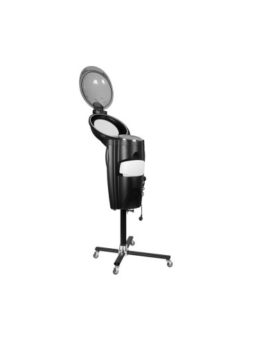 Vaporizador de sauna de peluquería negro con ozono activo