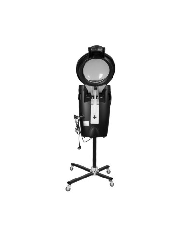 Vaporizador de sauna de peluquería negro con ozono activo 