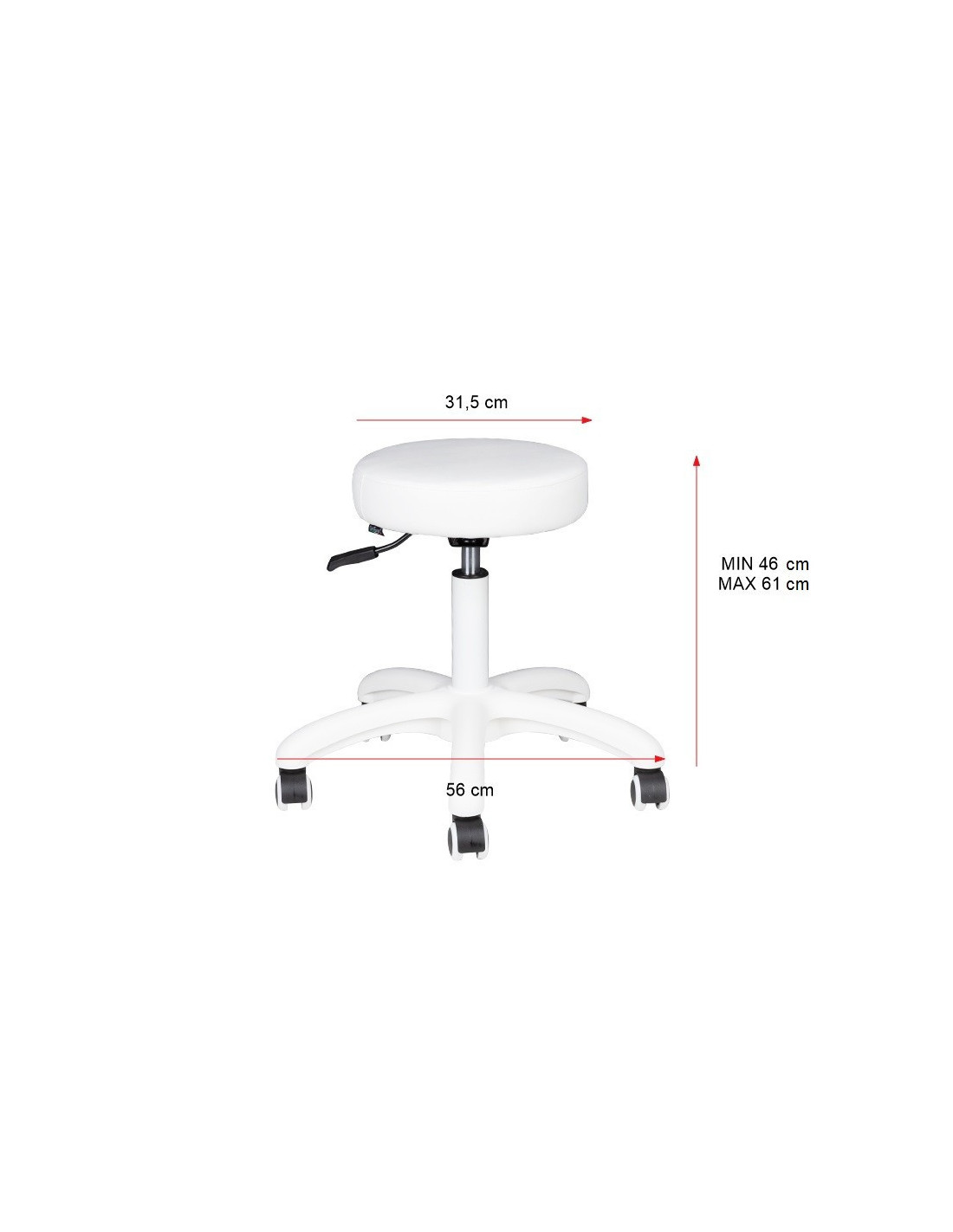 Tatouage  134993 TABOURET A ROULETTE NOIR TATOUAGE AM-303-2