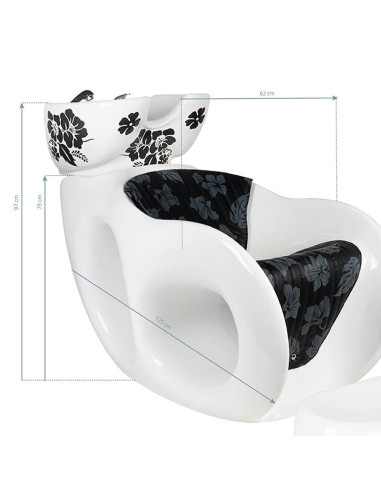 Malvah white shampoo basin