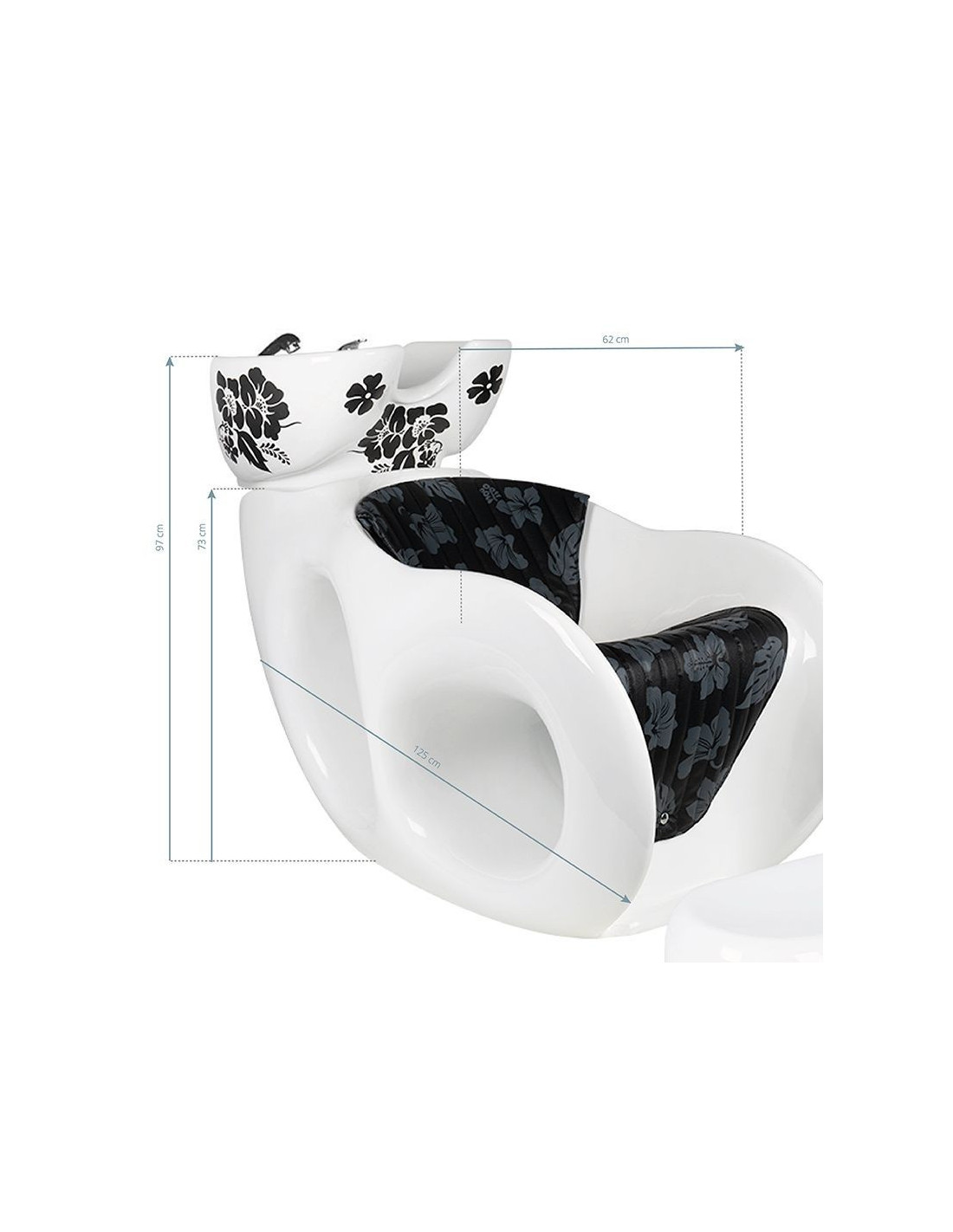 Malvah white shampoo basin