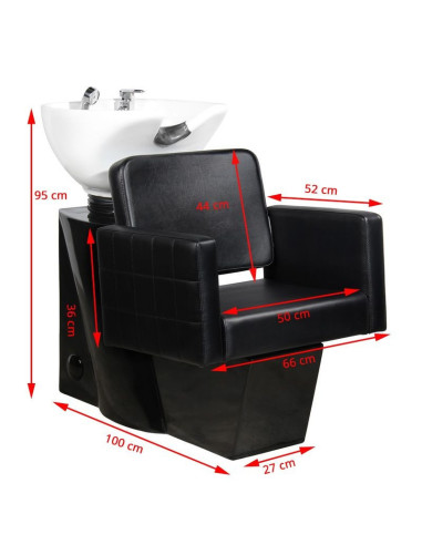 Black ankara shampoo basin