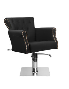 Fauteuil de coiffure capitonner alberto noir