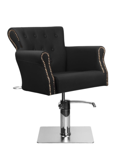 FAUTEUIL DE COIFFURE CAPITONNER ALBERTO NOIR 