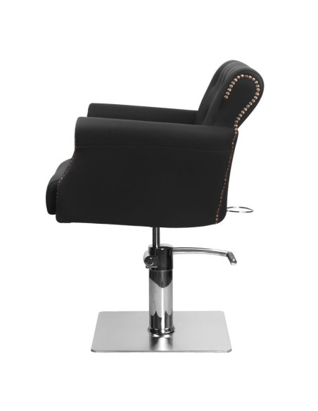 FAUTEUIL DE COIFFURE CAPITONNER ALBERTO NOIR 