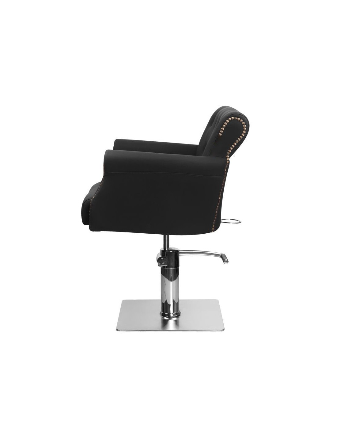 Alberto black upholstered hairdressing chair {attributes}