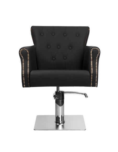 FAUTEUIL DE COIFFURE CAPITONNER ALBERTO NOIR 