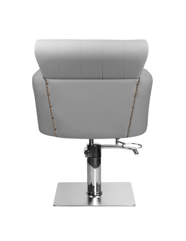 Fauteuil de coiffure capitonner alberto gris 