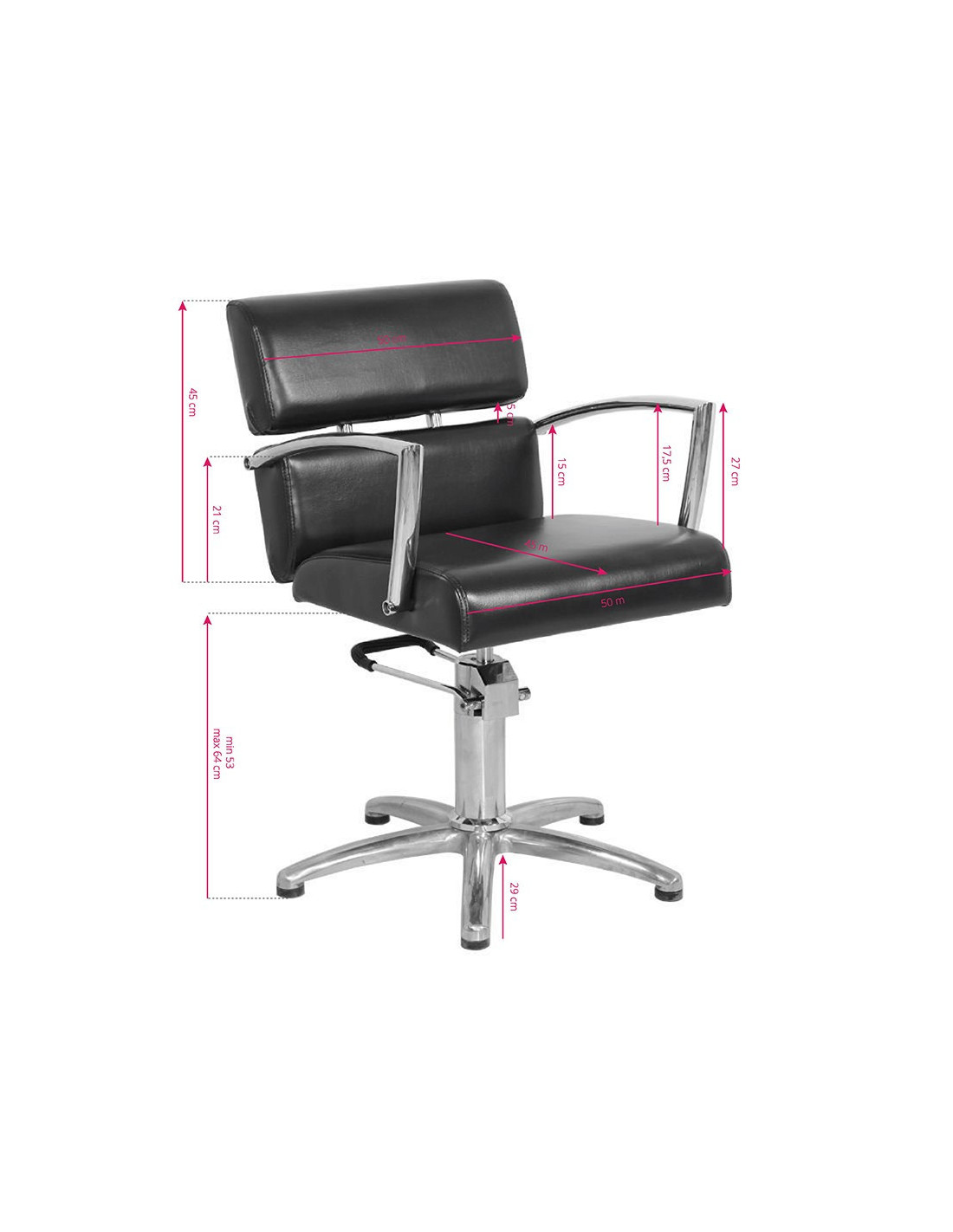 Fauteuil de coiffure bruxelles noir 