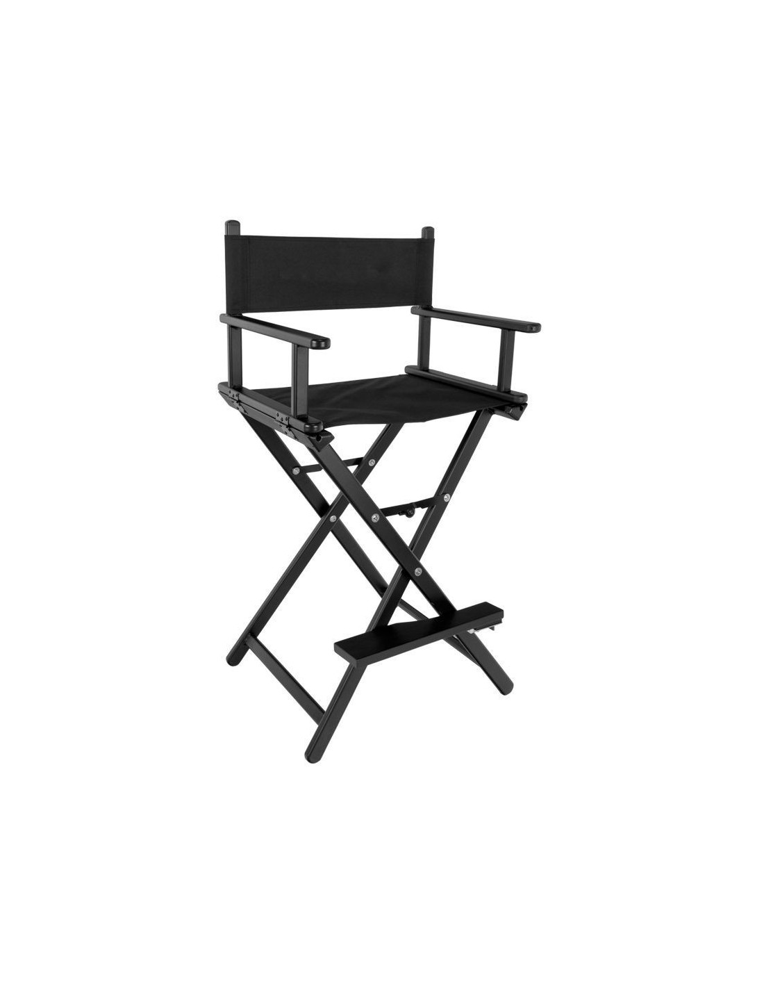 Makeup studio equipment 113055 Glamorous black aluminum makeup chair