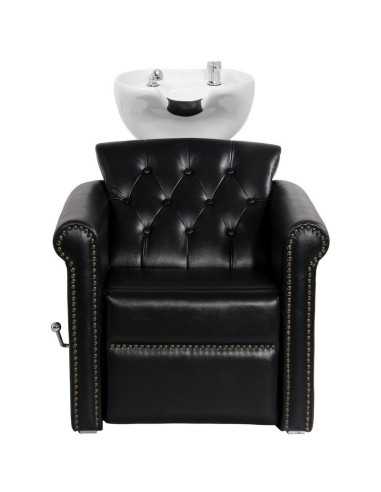 Berlin padded Shampoo unit with black leg rest 