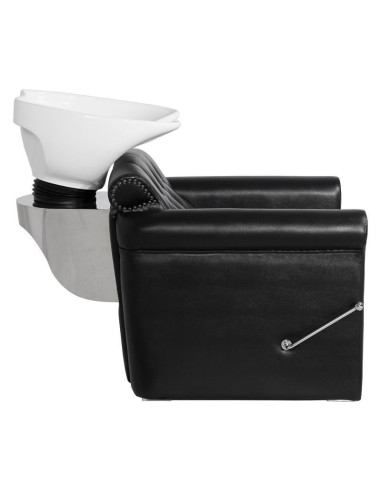 Porta shampoo imbottito berlin con poggiagambe nero 