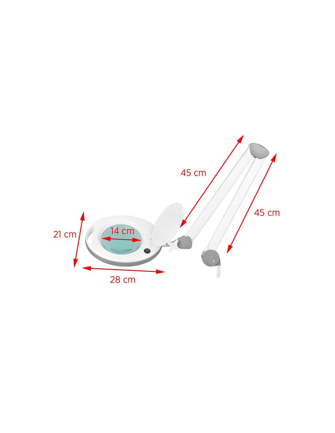 Lupa elegante 6014 lampara 60 led smd 5d para encimera 