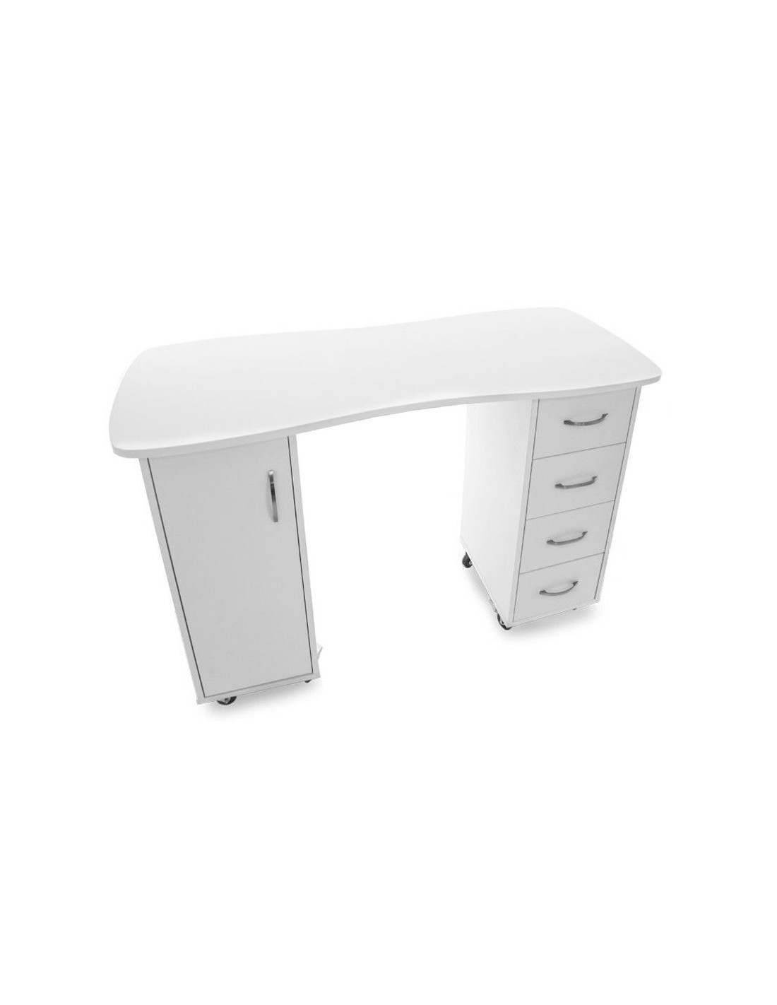 Manicure Tables 115630 OFFICE 2027 BP WHITE TWO CABINETS