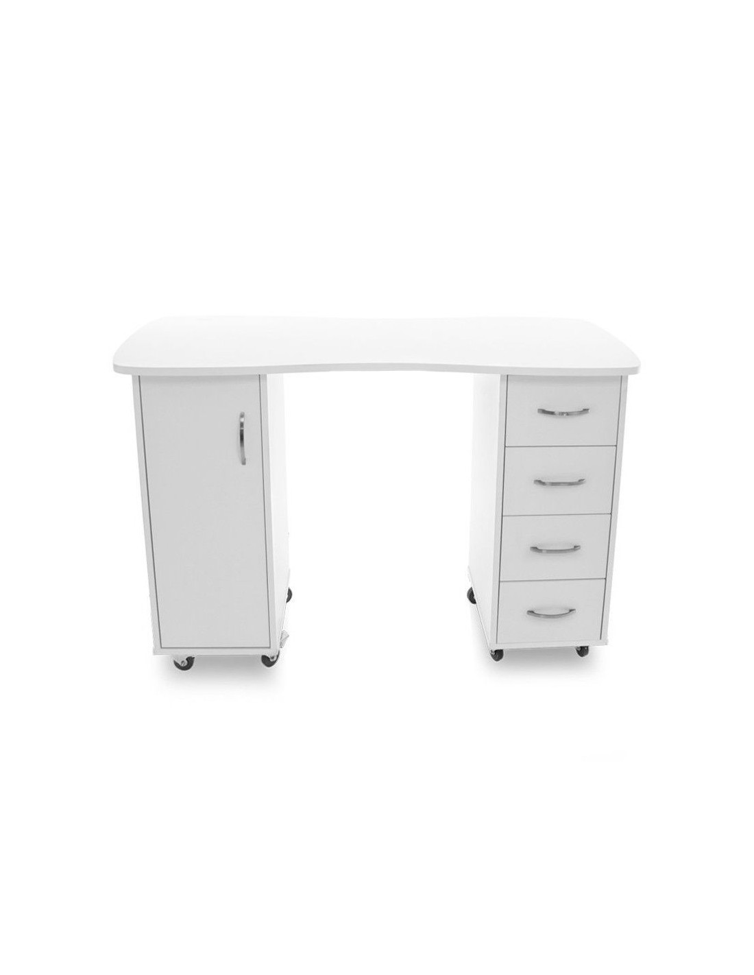 Manicure Tables 115630 OFFICE 2027 BP WHITE TWO CABINETS
