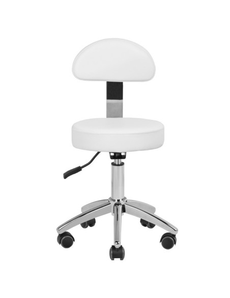 304P WHITE Rolling Stool