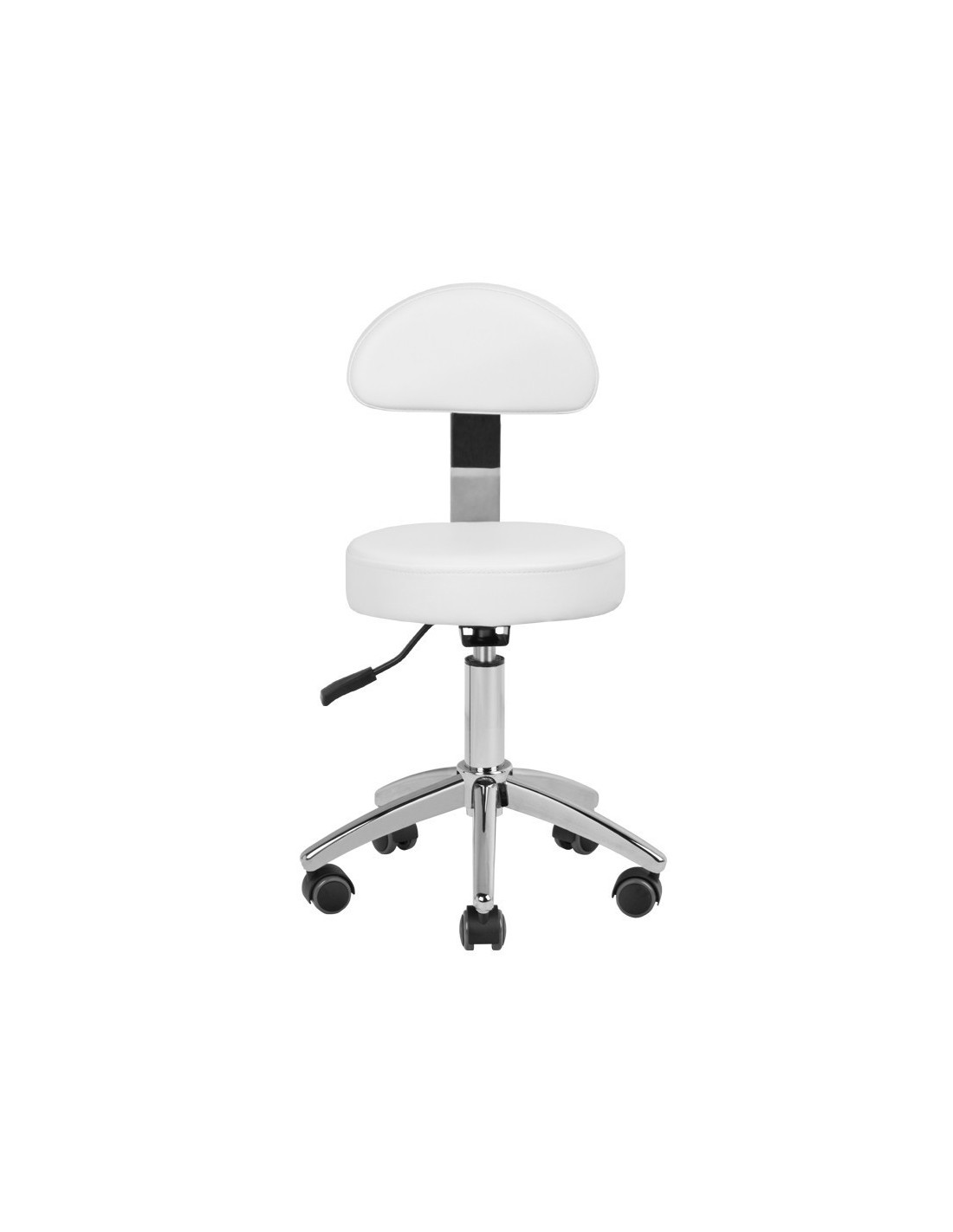 Tabouret à roulettes 304P BLANC