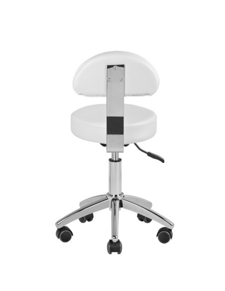 Tabouret à roulettes 304P BLANC
