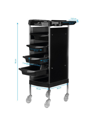 V16 Hairdressing, Coloring and Storage Trolley
