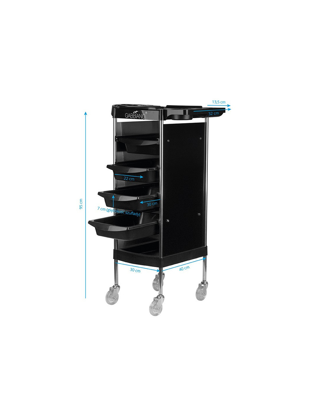 Carrello da parrucchiere per colorare e conservare-125867 