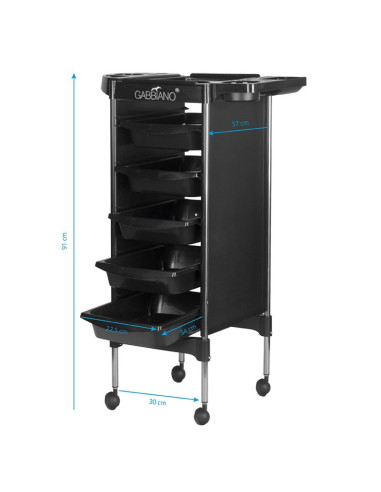 GABBIANO COIFFEUR CHARIOT FX11-5 NOIR 