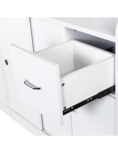 Jonak reception desk counter with display case