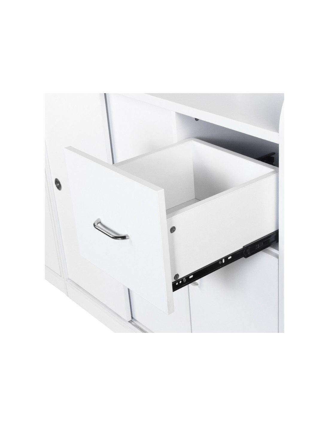 Jonak reception desk counter with display case