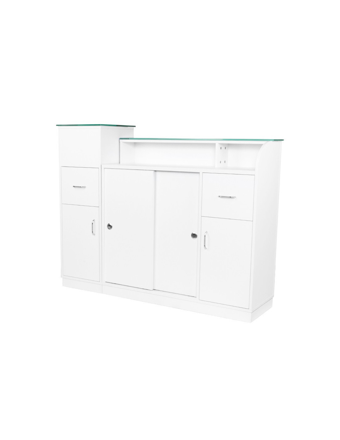 Mostrador de oficina de recepción Jonak con vitrina 