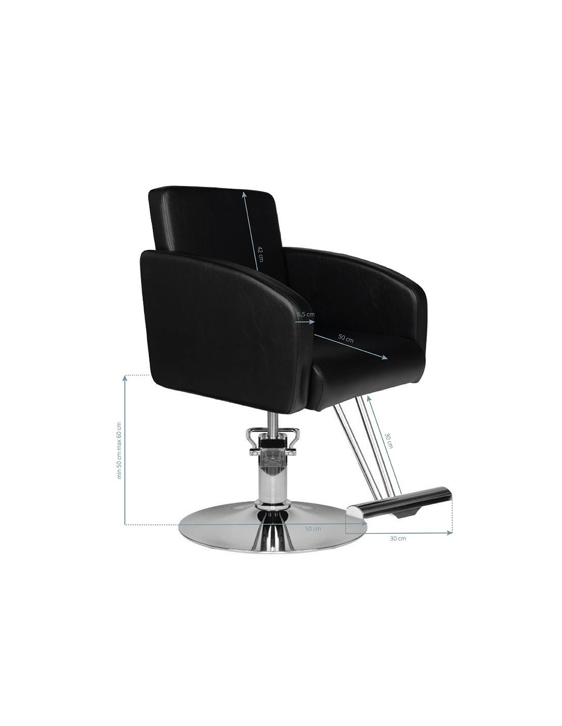 Fauteuil de coiffure trevise noir 